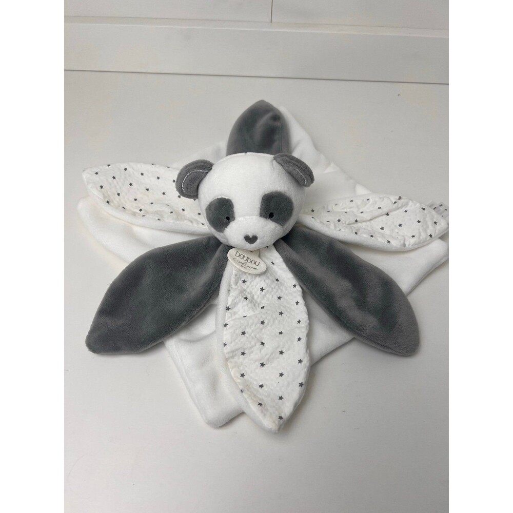 Doudou Compagnie Paris Panda Bear Baby Security Blanket Plush Toy